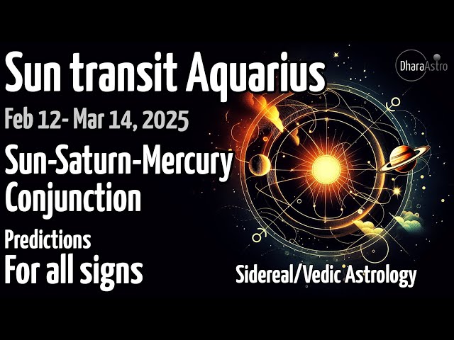 Sun Transit in Aquarius 2025 | Feb 12 - March 14 | Vedic Astrology predictions #siderealastrology