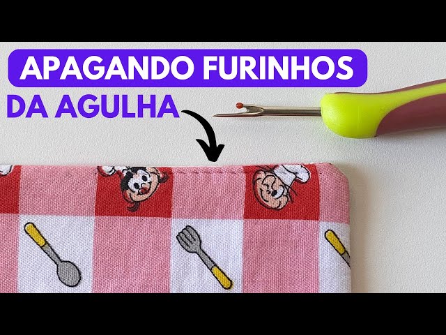 Como apagar furinhos da agulha da máquina passo a passo para iniciantes na costura