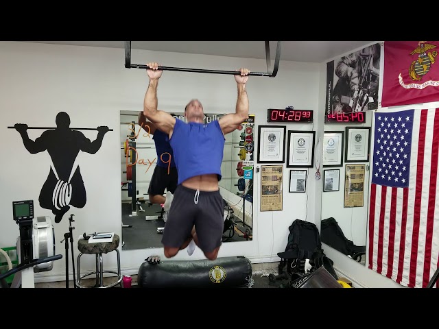 Day 91 100 pull-ups, 10x10 in 7:58 @ 205 lbs