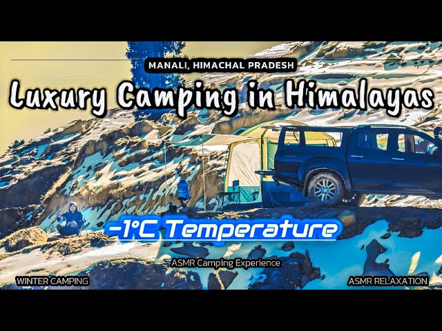 Luxury Camping in Himalayas | -1°C Temperature | Snowy Night | ASMR Camping Experience