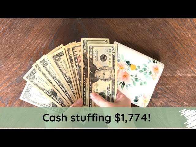 Cash stuffing! $1,774! Stuffing my cash wallet! Cash envelope system. Debt free Journey.