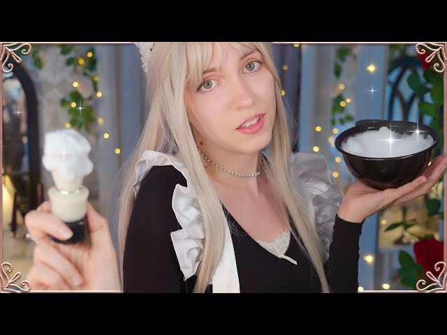 Your MAID Gets You Ready for the PARTY 🎃 ASMR GENTLEMEN'S BARBERSHOP 🎩✨