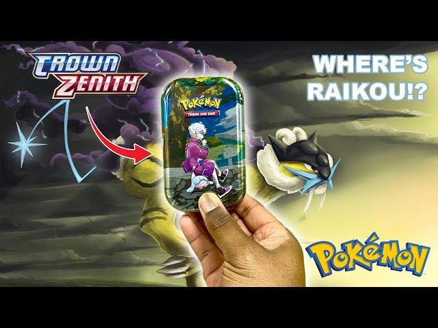 Crown Zenith Tins from the Pokemon Center! The Search for Raikou Continues! #Pokemon