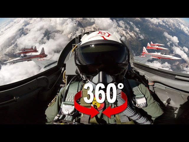 360° cockpit view | Fighter Jet | Patrouille Suisse | Virtual Reality