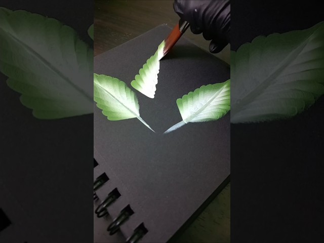 One stroke leaf painting