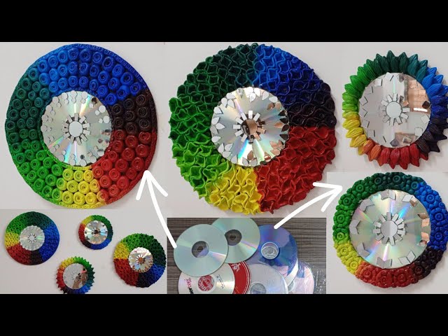 Diwar ko sajaye | C D craft |  Best out of waste DIY  Wall Hanging for Home decor | wall putty craft