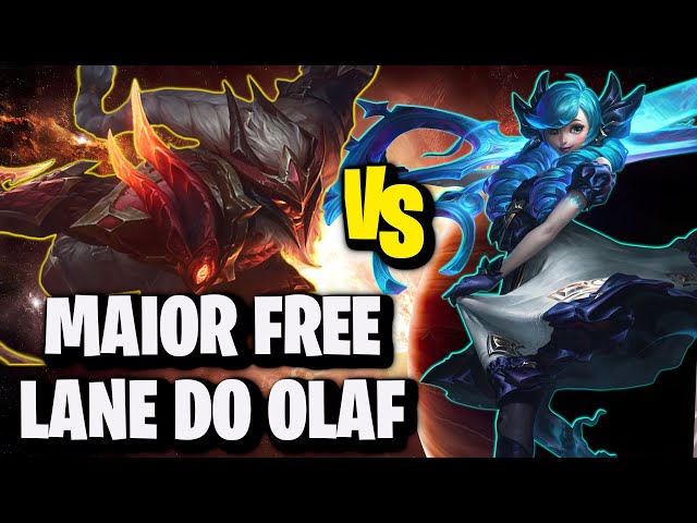 ISSO É FREE LANE PARA O VIKING, OLAF VS GWEN | League of Legends | TOP 1 Nasus BR