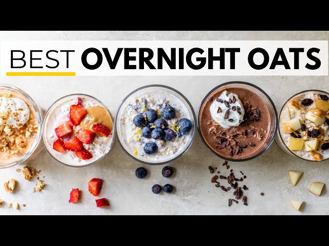 OVERNIGHT OATS 6 WAYS | easy recipe for health + weight loss