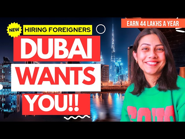 How To Get A Job In Dubai with VISA For FOREIGNERS | No Experience Needed | Fully Funded Opportunity