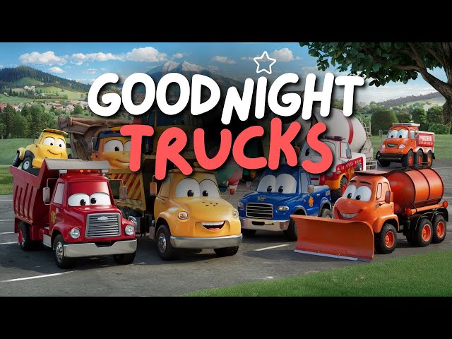 Goodnight Trucks | Bedtime Stories for Toddlers and Kids | Relaxing Music | Eddy Kids World