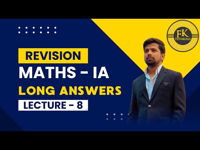 Revision Maths IA LAQ (23 - 25)