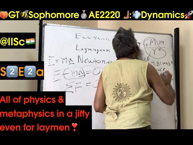 Confab#2b: All of physics & metaphysics in a jiffy for a layman: 🍑GT🐝🥈AE2220🫸🏽:💨Dynamics🚀@IISc, 2024