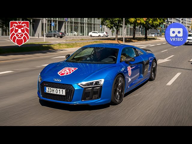 Audi R8 v10 on Tor Poznan Passenger POV [180VR]