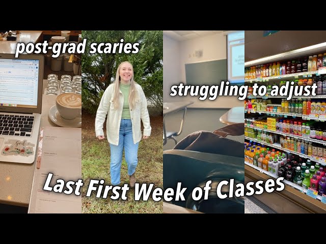 LAST FIRST WEEK OF CLASSES VLOG 2023📚post-grad scaries and trying to balance responsibilities😅