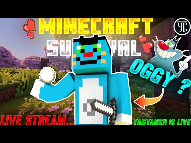 Play Minecraft With Oggy Live !! Minecraft Pocket Edition live #live#oggy#mimicry#Minecraft