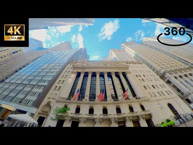 WALL STREET in 360° VR | New York, New York | Walking Tour