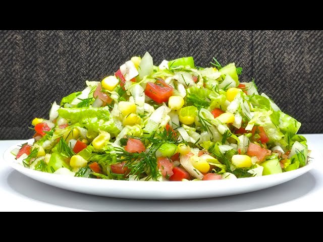 Eat this salad every day for dinner and lose 10 kg of belly fat in a month! #yummy#cooking #recipes