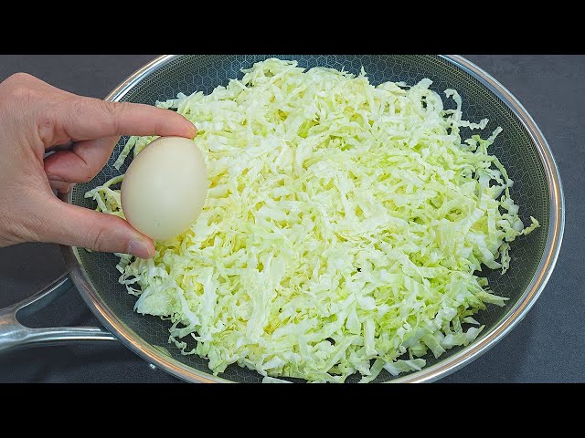 I Have Never Eaten such Delicious Cabbage with Eggs! New way to cook cabbage! Simple and very Easy!