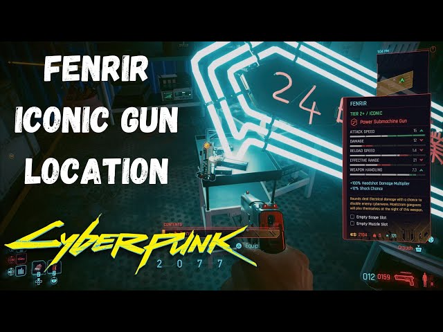 Fenrir iconic submachine gun location in Cyberpunk 2077