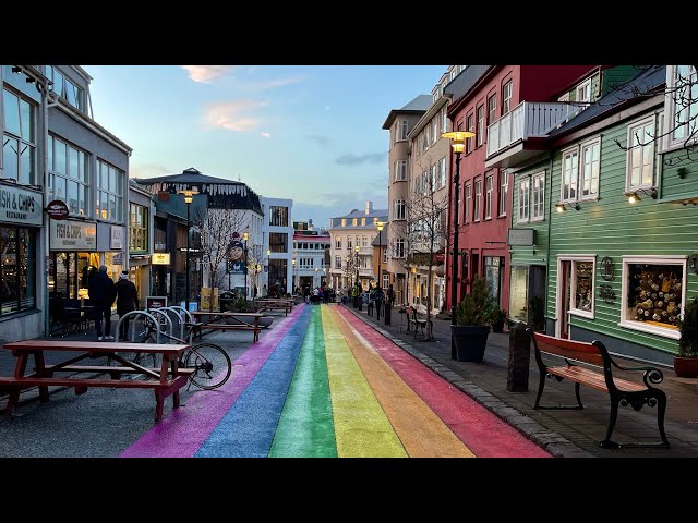 Walking Rainbow street [ Reykjavik, Iceland ]