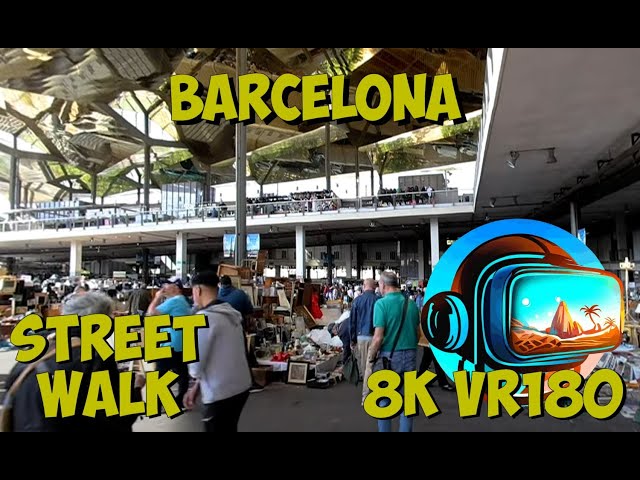 03 Barcelona Spain exploring antiques and junk in Mercat dels Encants 8K 4K VR180 3D Travel