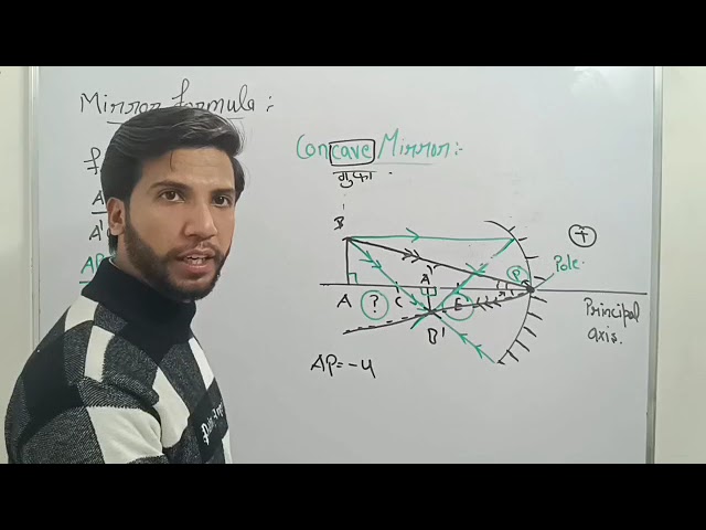 Mirror Formula by Concave mirror  #physics