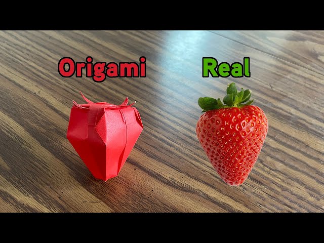 Inflated Origami Strawberry!🍓