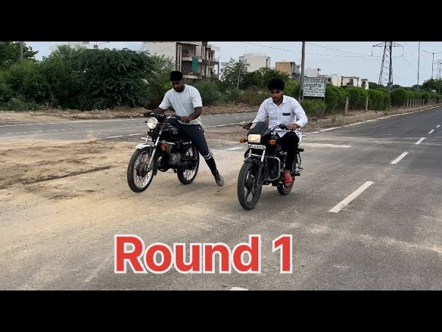 YAMAHA RX100 🚀 VS SPLENDOR  🏍️ 100 METER RACE  #yamaha #yamaharx100 #viralvideo