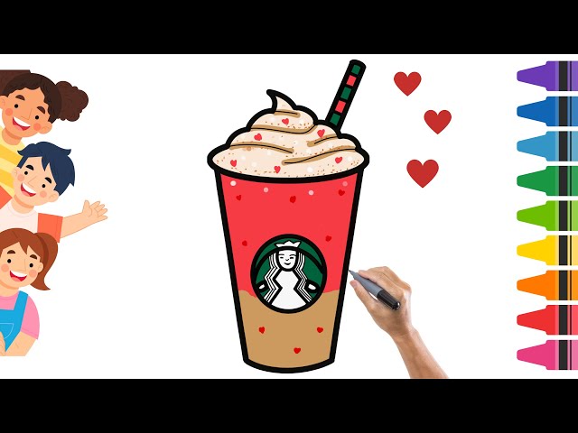 How to Draw A Cute Coffee Cup - Easy for Kids and Toddlers