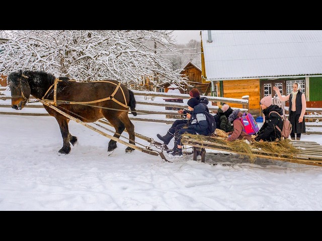 Raising 5 Kids in Ukraine’s Most Isolated Snowy Mountain Village