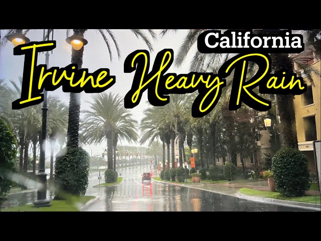 Irvine Drive in the Winter Stormy Rain in California 🇺🇸 Irvine, California, USA. Travel, [4K HDR]