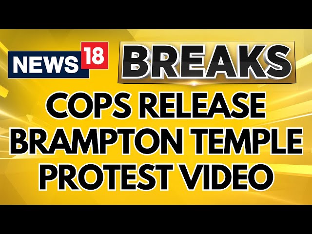 Peel Police: Officer Was Trying To Disarm A Protestor At Hindu Temple In Brampton, Canada | News18