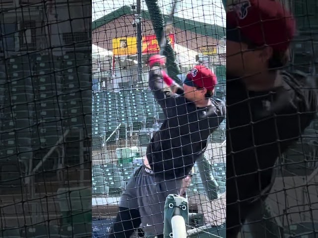 Spencer Jones batting practice