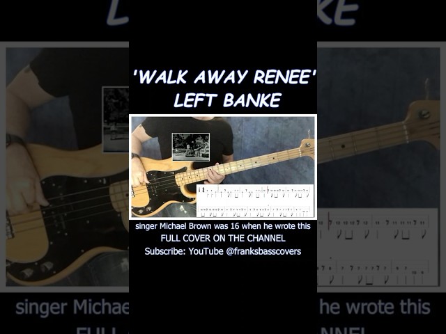 WALK AWAY RENEE - LEFT BANKE - FRANKS BASS COVERS #shorts