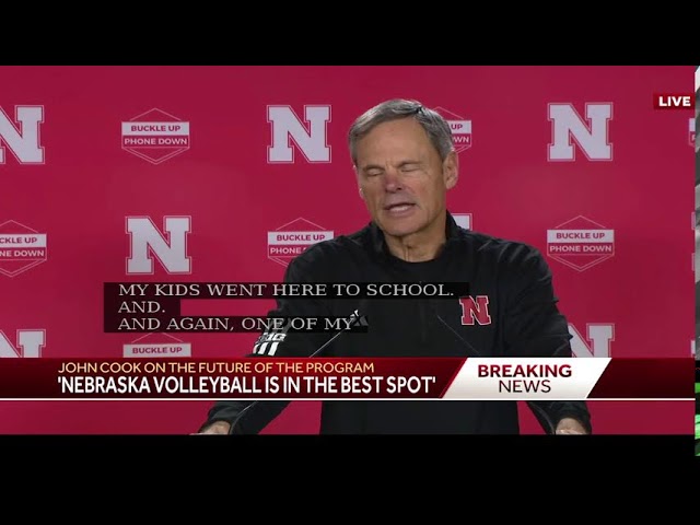 Nebraska volleyball coach John Cook discusses decision to retire