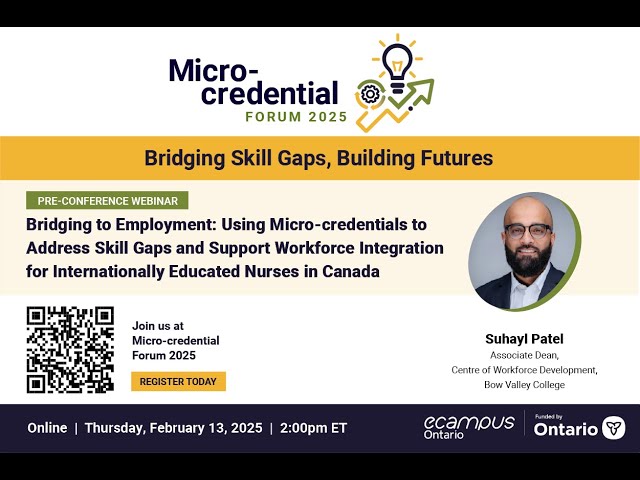 eCampusOntario | MC Forum 25 Pre-conference webinar: Bridging to Employment for IENs in Canada