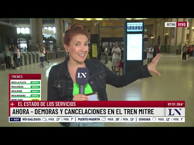 Estado de los servicios: demoras y cancelaciones en el tren Mitre