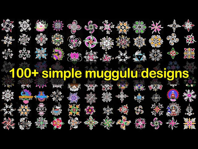 100 Simple muggulu desings