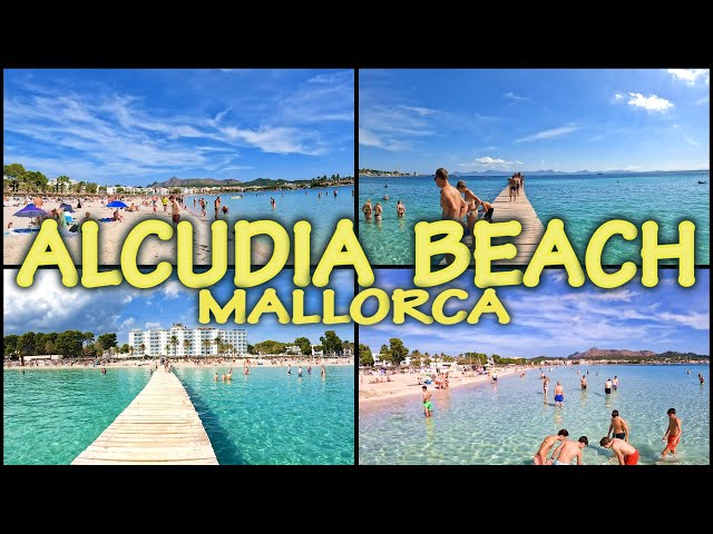 ALCUDIA BEACH walk - Playa de Alcúdia - Mallorca Spain [4k]