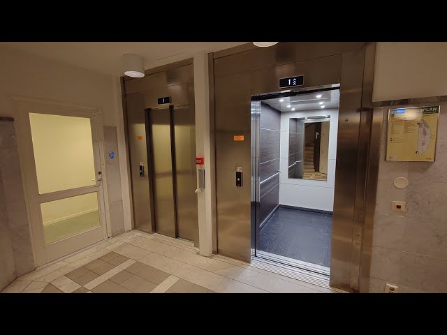 REPLACED!! 2x 2019 KONE MonoSpace MRL-Traction Elevators @ Gustavslundsvägen 137, Stockholm, Sweden!