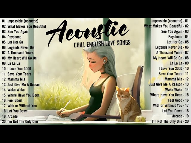 Best Acoustic Love Songs 2024 🌷 Morning Chill English Love Songs 🌷 Good Vibes Music 2024 New Songs