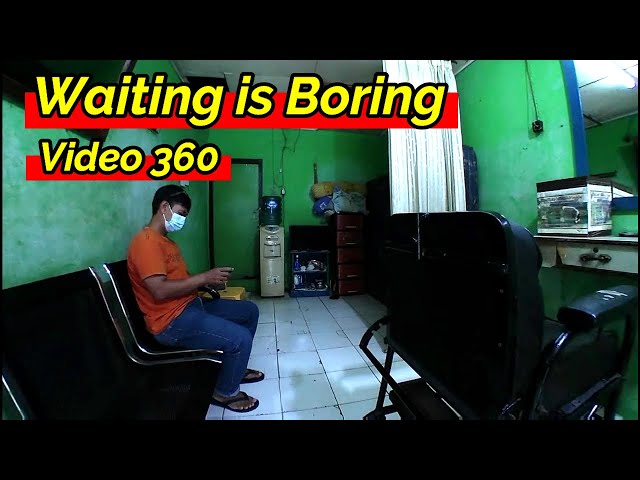 Bored of waiting for my turn to shave my hair | Video 360 Footage