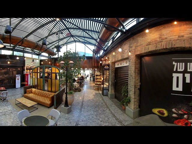 360 Sarona German Colony and urban food market in Tel Aviv with Insta360