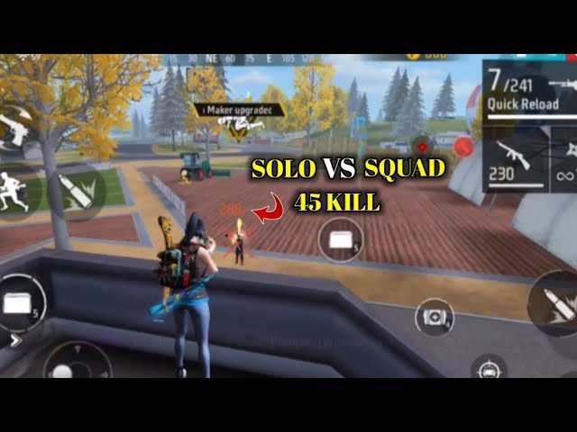 Solo Vs Squad 45 Kill woodpecker And thompson Over Power Gameplay - Garena Free Fire Max