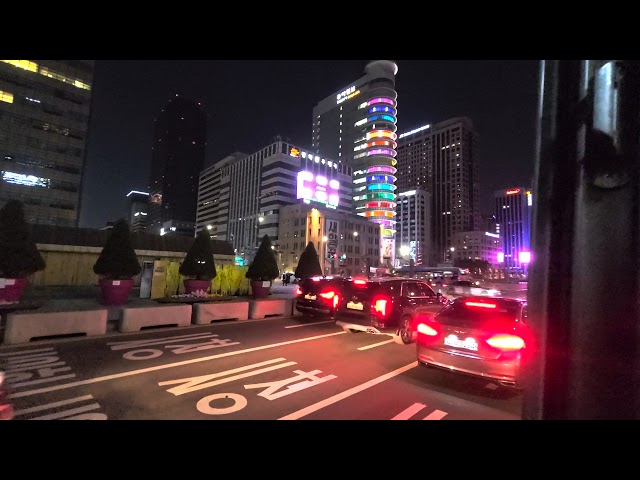 서울거리,Seoul Street  by bus, 종로, 종각 ,광화문, 시청, 남대문, 서울역, Jongno, Gwanghwamun, City Hall, Seoul Station