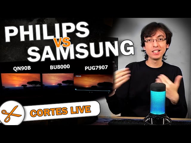 QN90B vs BU8000 vs PUG7907 Ambilight - Comparando as TVs (CORTES DA LIVE)