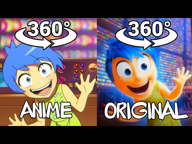 360º VR Inside Out 2 Original vs Anime Inside Out Animation