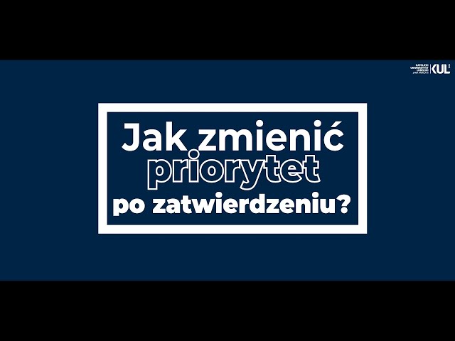 Jak zmienić priorytet po zatwierdzeniu wyboru kierunków?