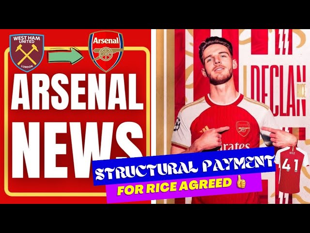 Arsenal finalized structural Payment for Declan rice transfer Deal agreed Rice set for medical