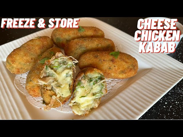 Cheese Chicken Kabab Recipe | Freeze & Store | Ramadan Special Recipe | Chicken Croquettes Recipe